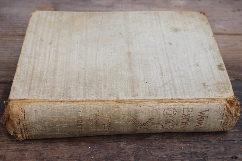 photo of vintage Woman's Exchange Cook Book, original early 1900s antique cookbook  #2