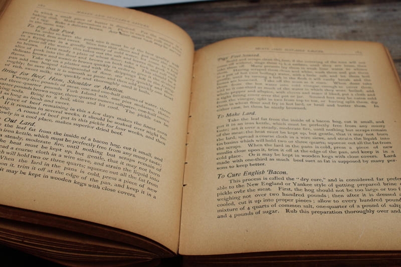 photo of vintage Woman's Exchange Cook Book, original early 1900s antique cookbook  #7