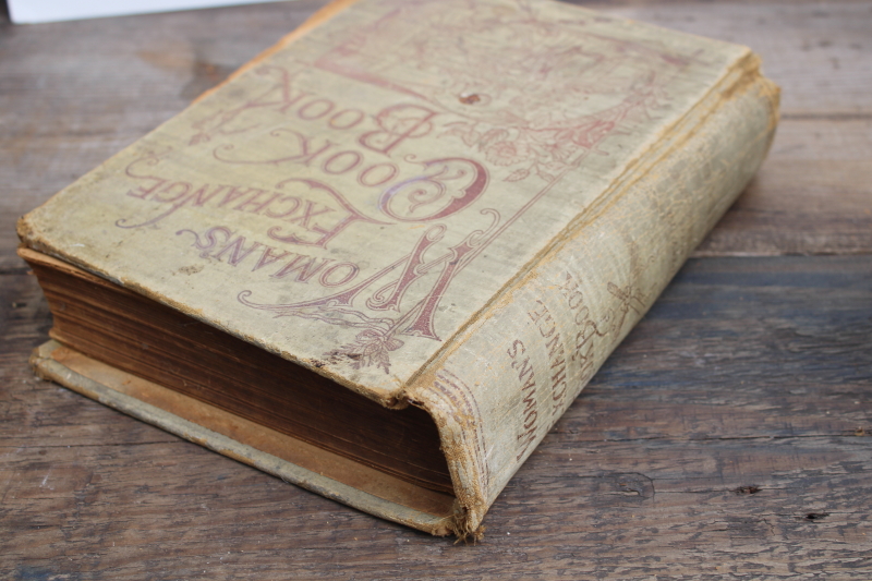 photo of vintage Woman's Exchange Cook Book, original early 1900s antique cookbook  #10