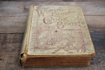 catalog photo of vintage Woman's Exchange Cook Book, original early 1900s antique cookbook 