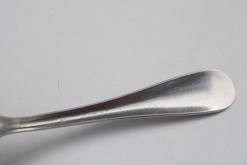 photo of vintage Woolworths store lunch counter stainless steel spoon engraved Woolworth #3