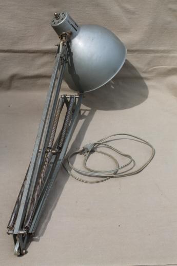 photo of vintage adjustable work light or drafting table light industrial lighting #2