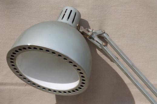 photo of vintage adjustable work light or drafting table light industrial lighting #4