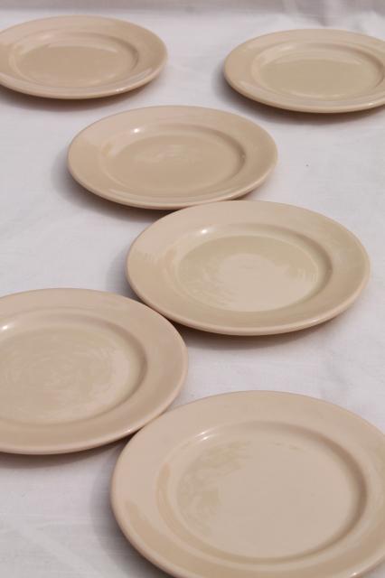 photo of vintage adobe brown ironstone restaurant ware plates, Glo - Tan Carr China #1