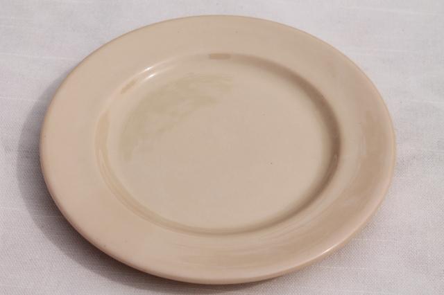 photo of vintage adobe brown ironstone restaurant ware plates, Glo - Tan Carr China #4