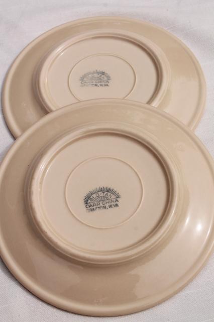 photo of vintage adobe brown ironstone restaurant ware plates, Glo - Tan Carr China #6