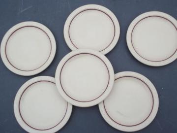 catalog photo of vintage adobe tan Syracuse ironstone china dinnerware, sandwich plates set