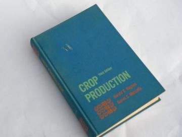 catalog photo of vintage agricultural crop production textbook for farm library textbook