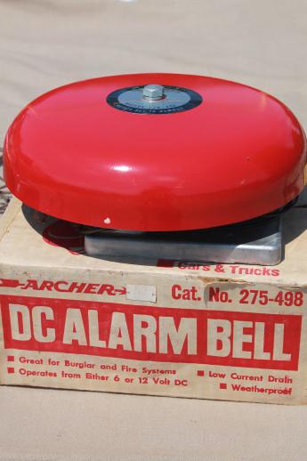photo of vintage alarm bell for fire or burglar alarm system, Archer electric alarm bell 275-498 #2