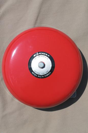 photo of vintage alarm bell for fire or burglar alarm system, Archer electric alarm bell 275-498 #3