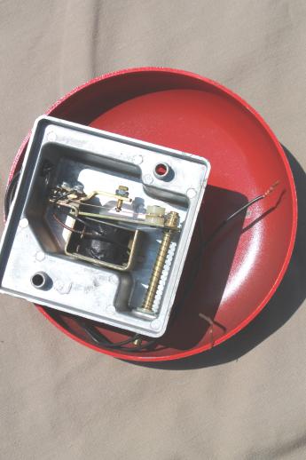 photo of vintage alarm bell for fire or burglar alarm system, Archer electric alarm bell 275-498 #4