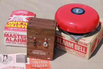 catalog photo of vintage alarm bell for fire or burglar alarm system, Archer electric alarm bell 275-498