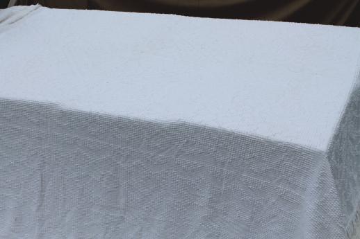 photo of vintage all white bedspreads lot, Bates type tufted candlewick & cotton chenille #4