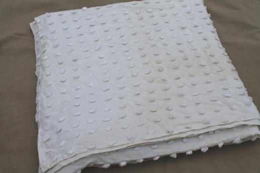 photo of vintage all white bedspreads lot, Bates type tufted candlewick & cotton chenille #12