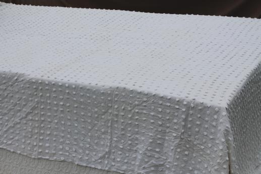 photo of vintage all white bedspreads lot, Bates type tufted candlewick & cotton chenille #13