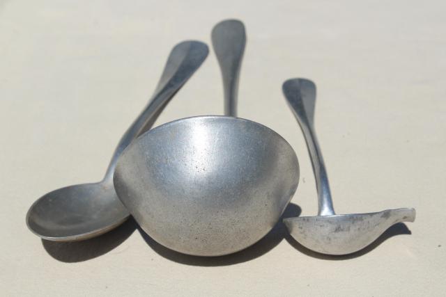 photo of vintage aluminum ladles & long handled spoon, Wagner Ware soup ladle etc. #5