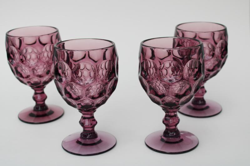 photo of vintage ametheyst glass water goblets big wine glasses, Imperial provincial whirlpool #1