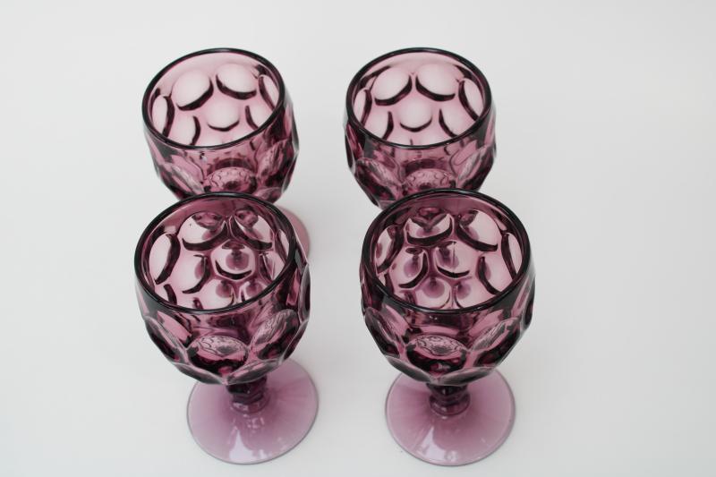 photo of vintage ametheyst glass water goblets big wine glasses, Imperial provincial whirlpool #2