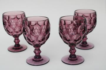 catalog photo of vintage ametheyst glass water goblets big wine glasses, Imperial provincial whirlpool