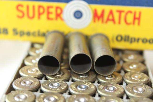 photo of vintage ammunition box Winchester Western Super Max cartridges empty brass shell casings #5