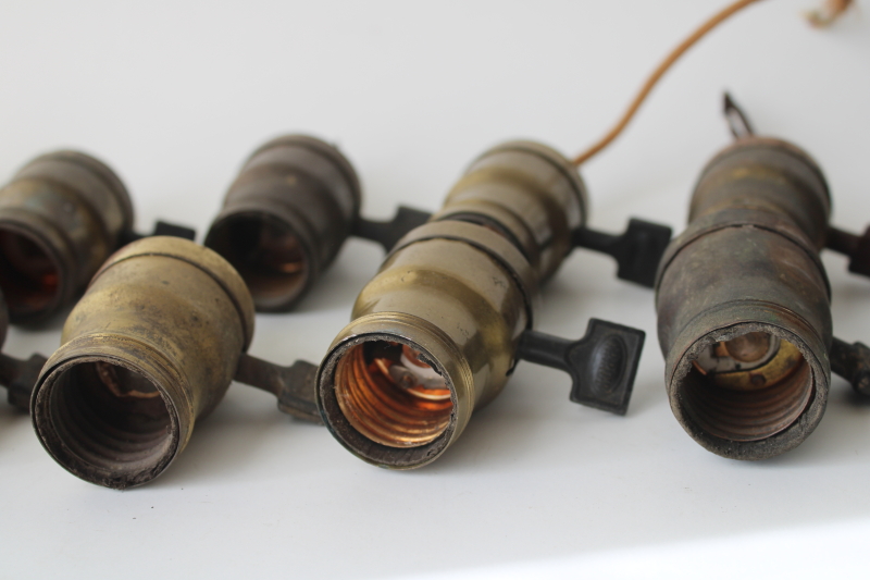 photo of vintage & antique fatboy sockets paddle switch light bulb socket lot for restoration parts  #13