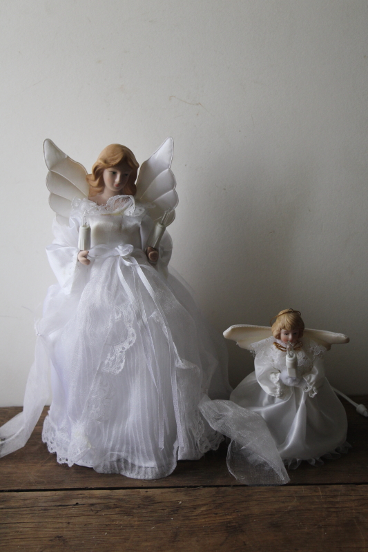 photo of vintage angel lights & tree topper, white mini light bulbs for year round fairy lights or Christmas tree  #5