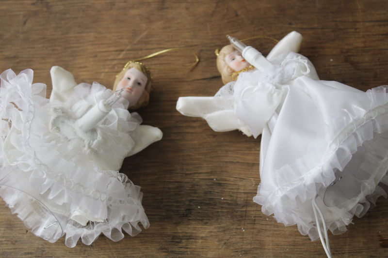 photo of vintage angel lights & tree topper, white mini light bulbs for year round fairy lights or Christmas tree  #7