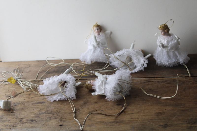 photo of vintage angel lights & tree topper, white mini light bulbs for year round fairy lights or Christmas tree  #11