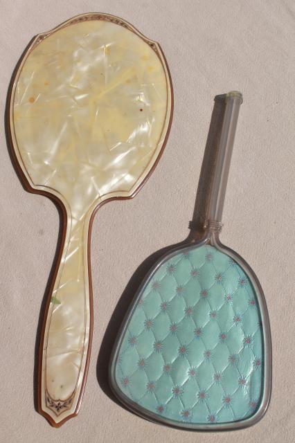 photo of vintage & antique hand mirrors, dressing table vanity set mirror collection #8