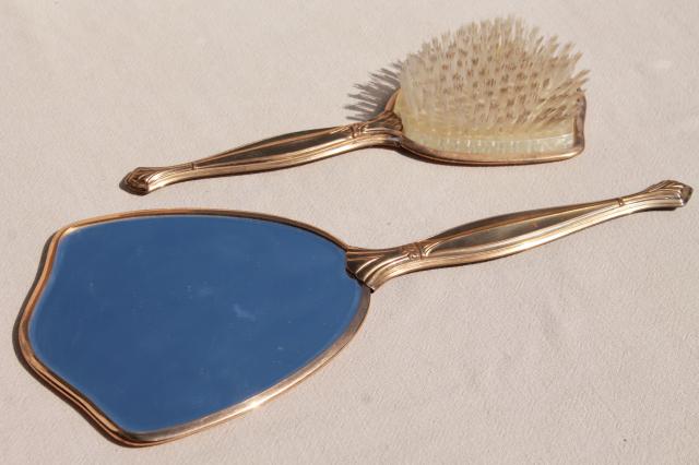 photo of vintage & antique hand mirrors, dressing table vanity set mirror collection #11