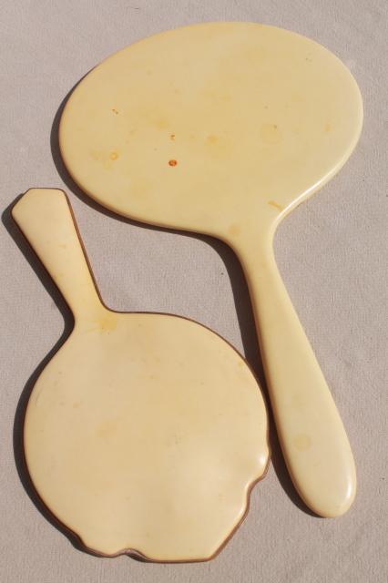 photo of vintage & antique hand mirrors, dressing table vanity set mirror collection #12