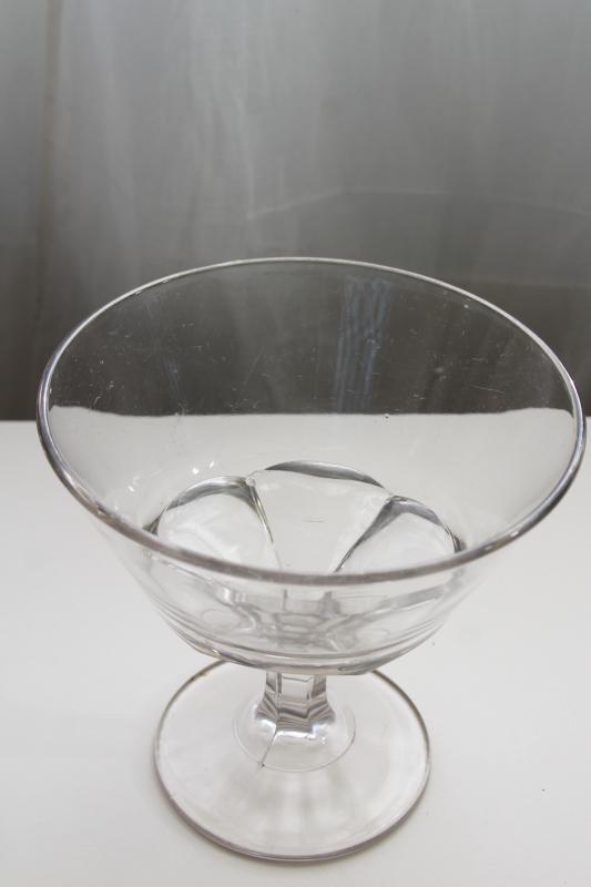 photo of vintage apothecary jar, BIG glass candy dish early 1900s antique pressed glass #3