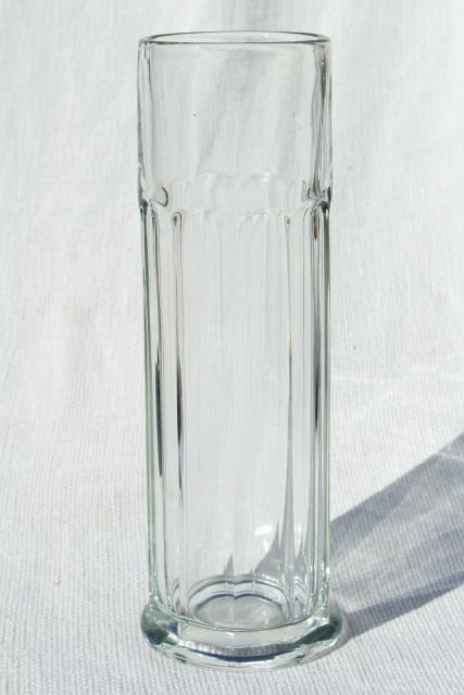 photo of vintage apothecary jar, drug store counter tall canister vase, candy jar or straw holder #1