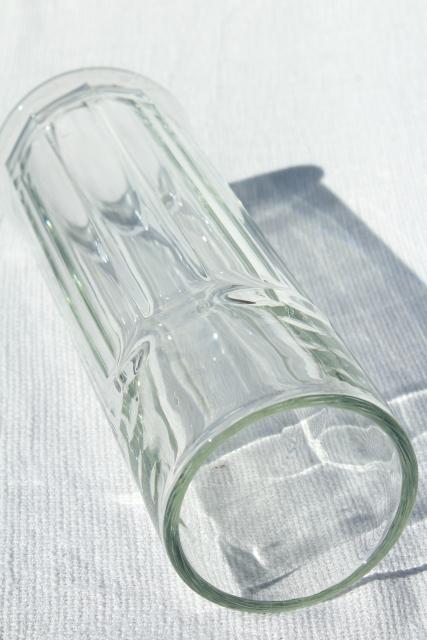 photo of vintage apothecary jar, drug store counter tall canister vase, candy jar or straw holder #7