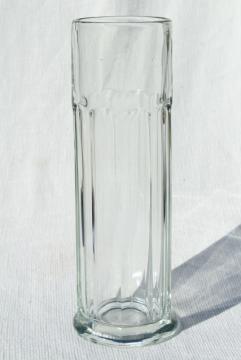 vintage apothecary jar, drug store counter tall canister vase, candy jar or straw holder