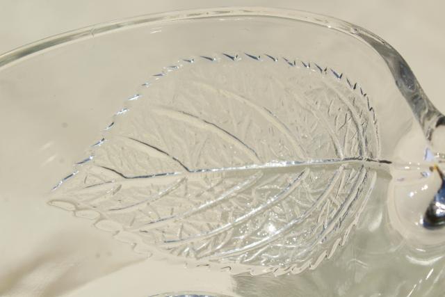 photo of vintage apple shaped crystal clear glass salad bowls or dessert dishes, KIG Indonesia #7