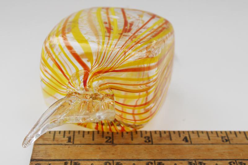 photo of vintage art glass paperweight, giant sized hard candy hand blown Murano glass  #2