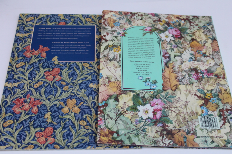 photo of vintage art print craft gift wrap paper English Florals Kilburn & William Morris art nouveau designs #2