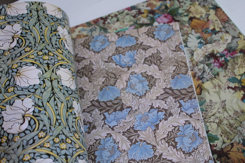 photo of vintage art print craft gift wrap paper English Florals Kilburn & William Morris art nouveau designs #4