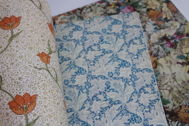 photo of vintage art print craft gift wrap paper English Florals Kilburn & William Morris art nouveau designs #5