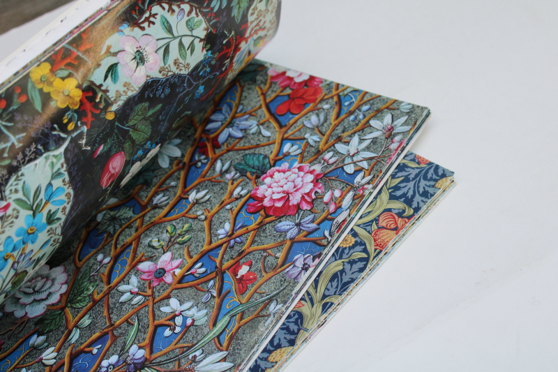 photo of vintage art print craft gift wrap paper English Florals Kilburn & William Morris art nouveau designs #7