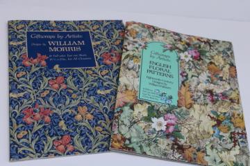 vintage art print craft gift wrap paper English Florals Kilburn & William Morris art nouveau designs 