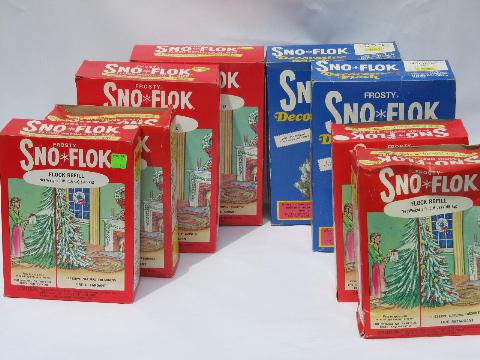 photo of vintage artificial snow, flake Sno-Flok christmas tree spray flocking #1