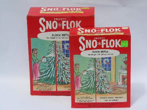 photo of vintage artificial snow, flake Sno-Flok christmas tree spray flocking #2