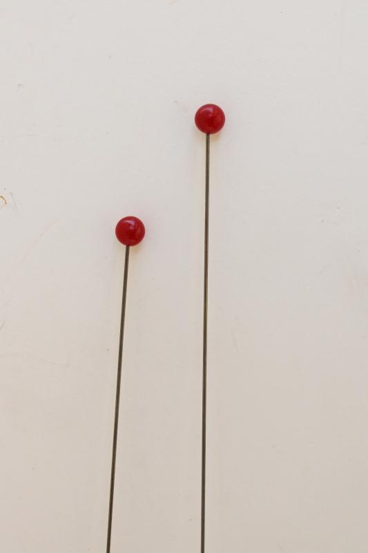 photo of vintage auto or CB radio antennas with red bakelite tops, hotrod steampunk parts #3