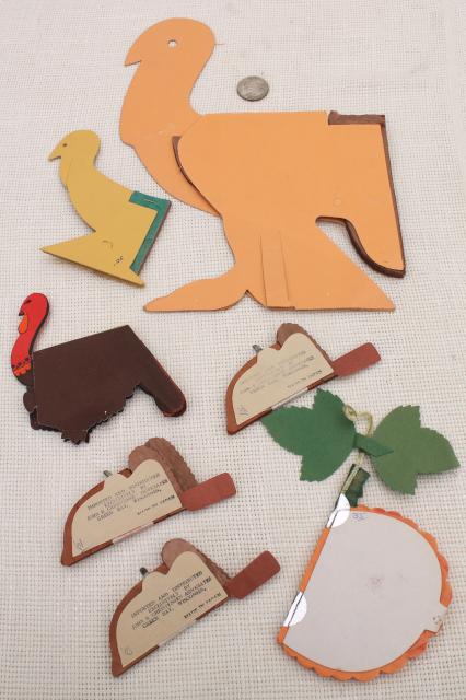 photo of vintage autumn fall decorations, honeycomb tissue paper acorns, pumpkin, Thanksgiving turkeys #2