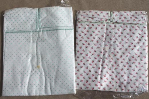 photo of vintage babies layette gift set, unused cotton kimono infant gowns & baby record book #6