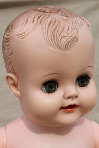 photo of vintage baby dolls - 60s Uneeda baby doll & big babies with sleep eyes #14