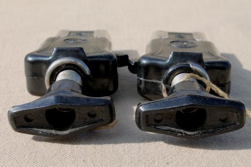 photo of vintage bakelite electric plugs for restoration, new old stock w/ original hang tags  #5