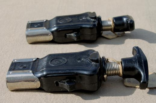 photo of vintage bakelite electric plugs for restoration, new old stock w/ original hang tags  #6